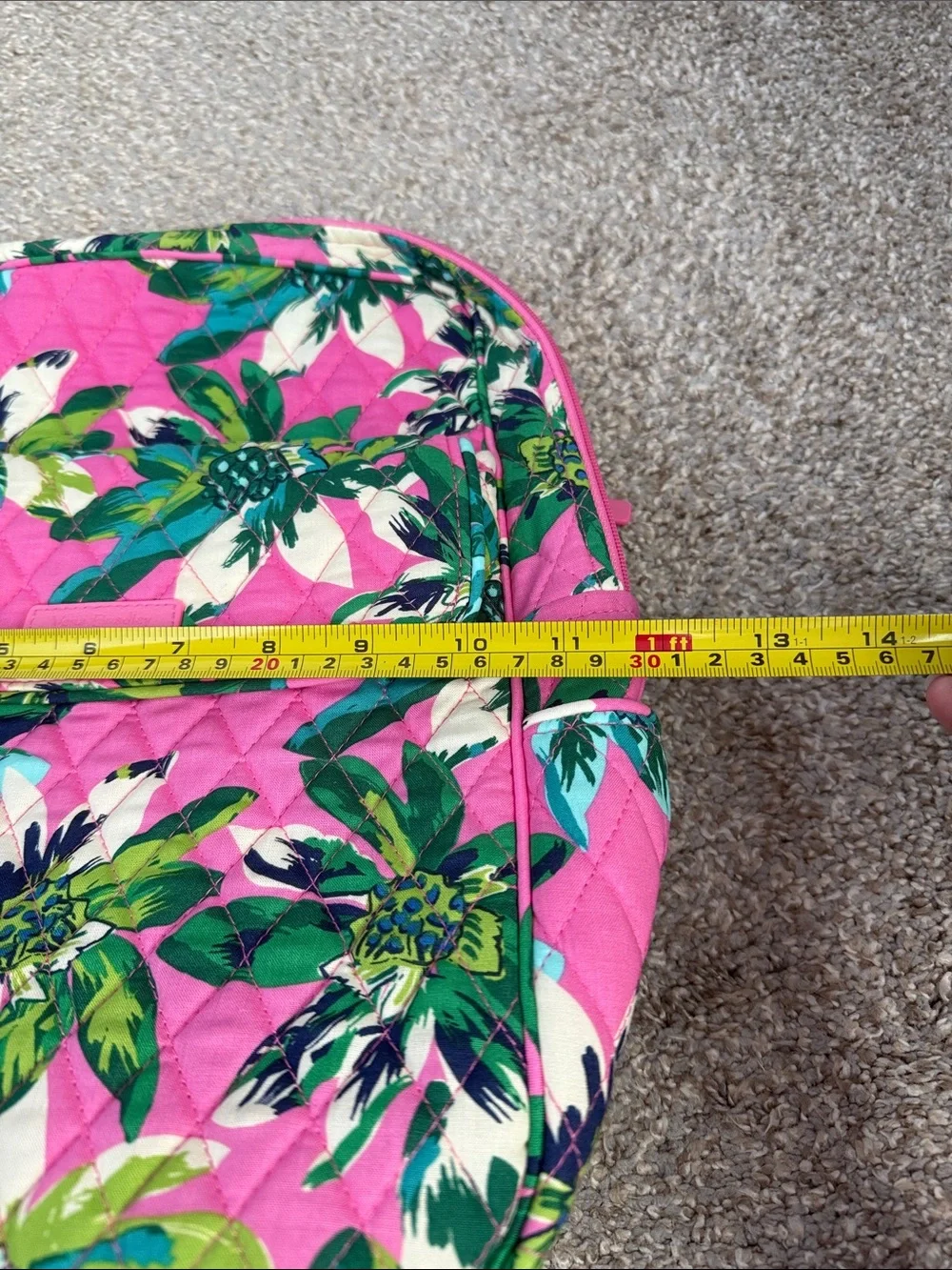 Vera Bradley Pink Floral Quilted Backpack